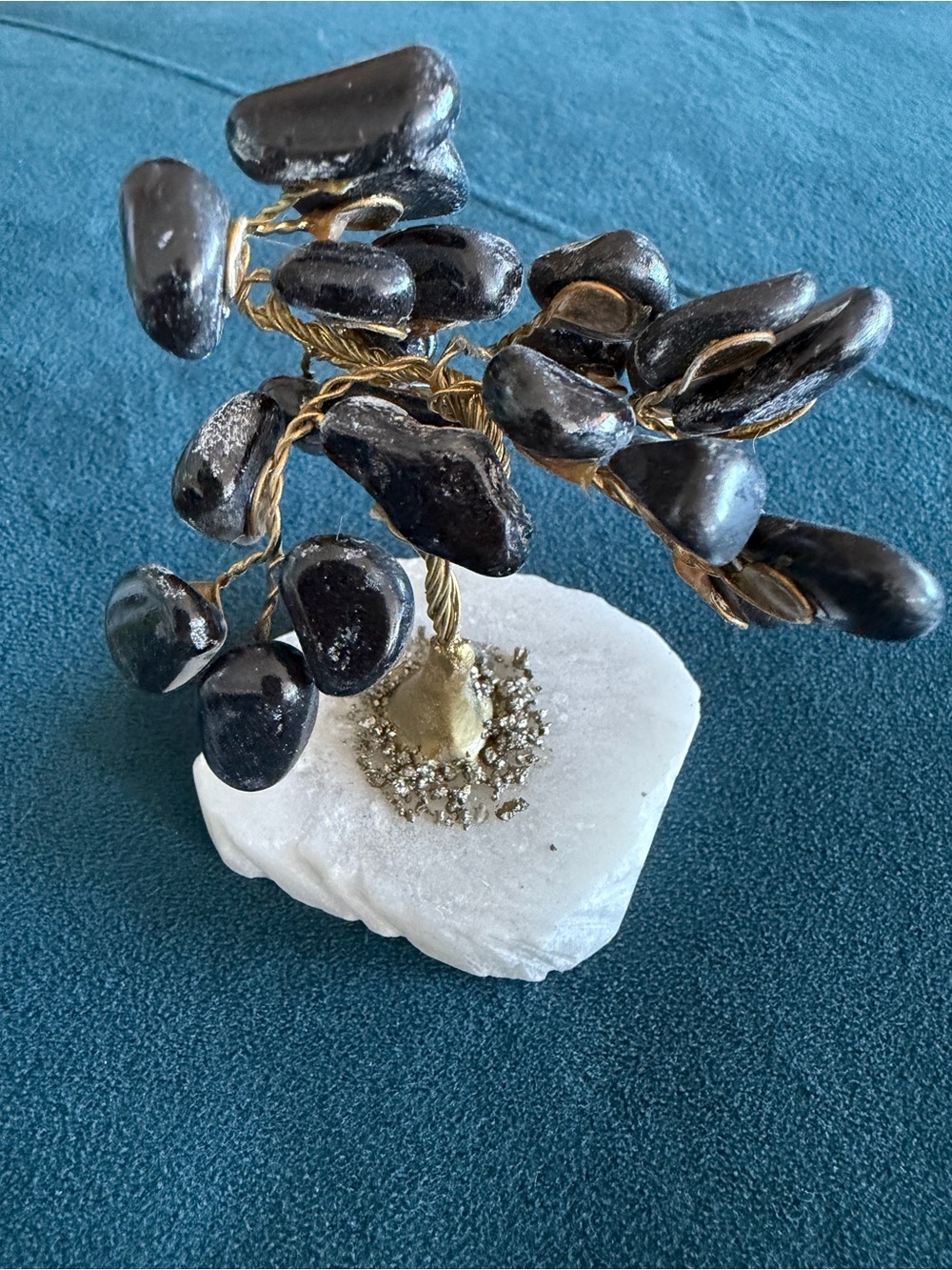 Little Black Stone Bonsai Tree Sculpture